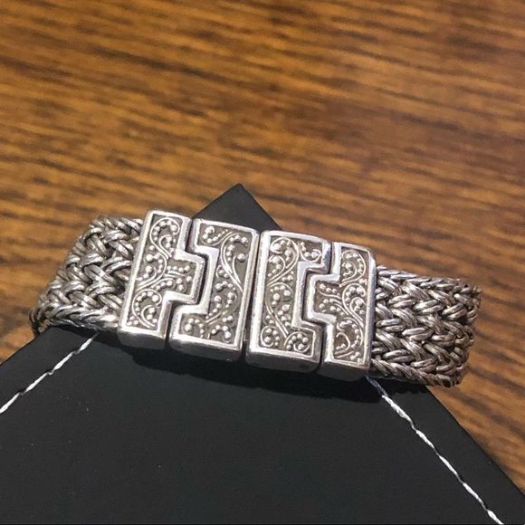 LOIS HILL Watch Sterling Silver Thai Weave Bracelet Floral Lugz Watch - Picture 7 of 16